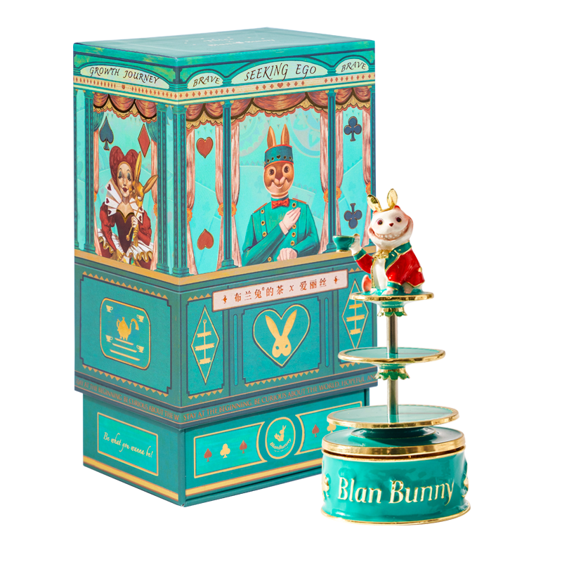 BlanBunny Alice Jewelry Box Flag Bearer Organizer for Rings Earrings and Accessories
