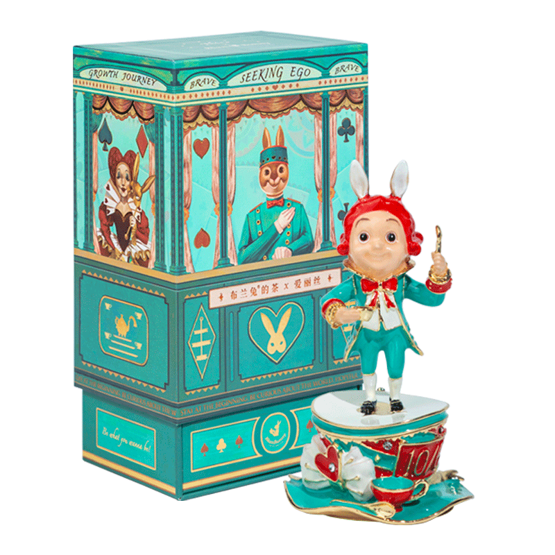 BlanBunny Alice Jewelry Box Flag Bearer Organizer for Rings Earrings and Accessories