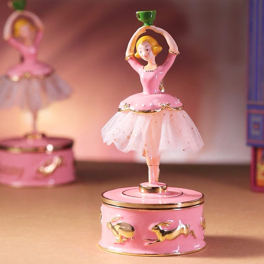 BlanBunny Nutcracker Sugar Plum Fairy Music Box Enamel Handcrafted Collectible Ballet Figurine Gift