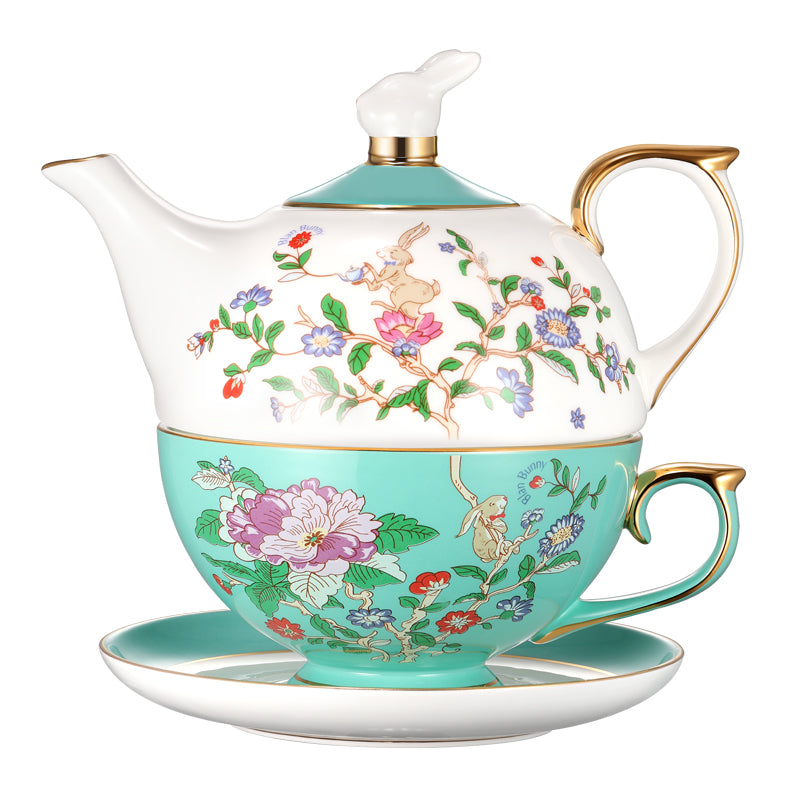 BlanBunny Secret Garden Bone China Tea Set - Vintage Afternoon Tea Gift, Birthday Present