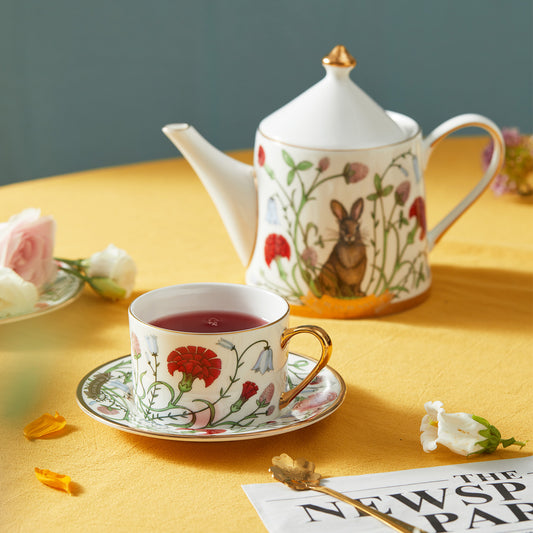 BlanBunny Garden Adventure Tea Set with Cup & Saucer English Afternoon Tea Set Gift