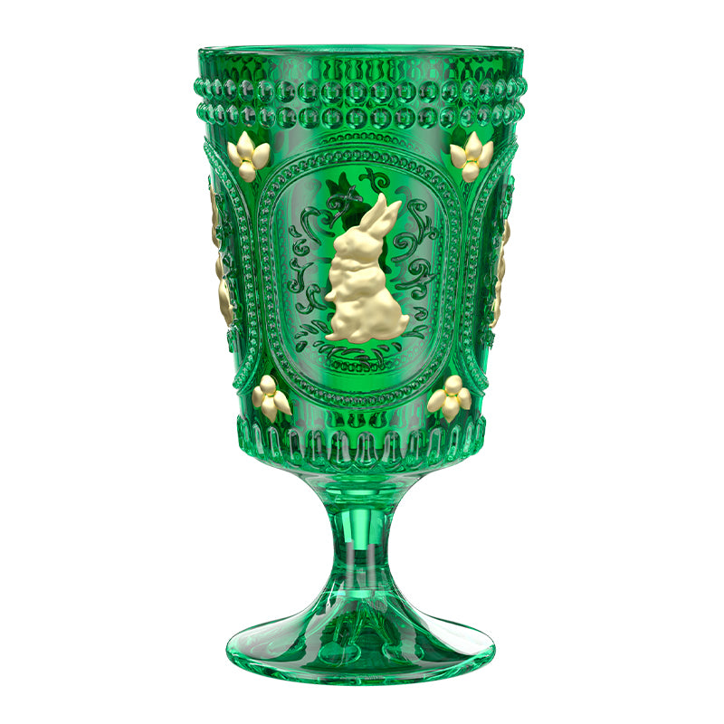 BlanBunny Cupid Rabbit Glass Cup High-Quality, Vintage Style Christmas Wine Glass, Couple's Drinkware