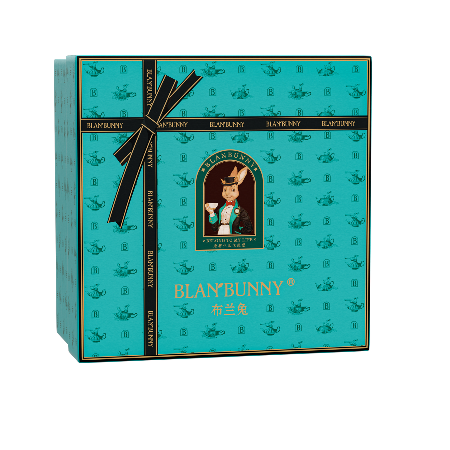 BlanBunny 2025 New Bone China Teapot–Flower Secret Border, 500ml, Elegant Afternoon Tea Pot for Home Brewing