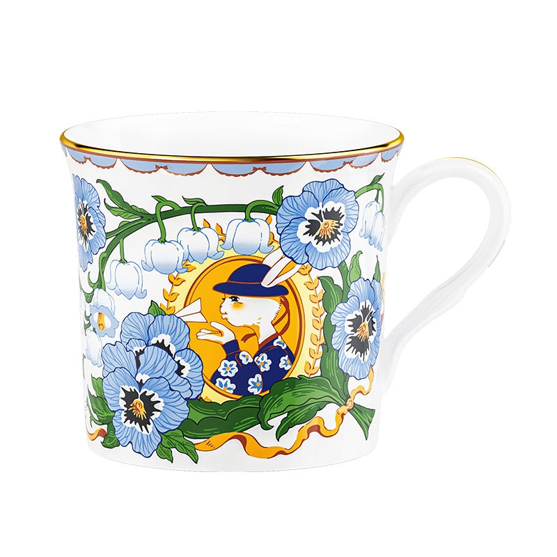 BlanBunny Shakespeare Garden Bone China Mug Earl Grey Blue Image