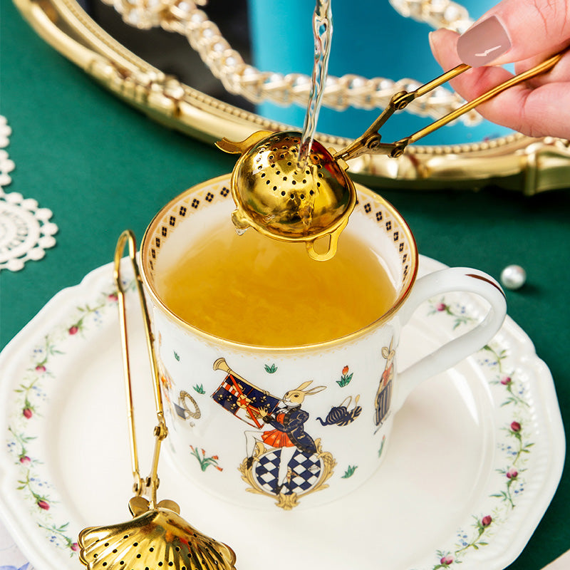 BlanBunny Tea Clip Stainless Steel Tea Strainer with cup image