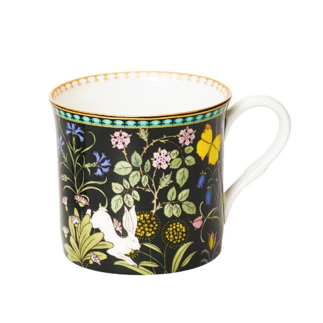 BlanBunny 2025 New Bone China Mugs–Flower Secret Border Elegant Afternoon Tea Pot for Home Brewing
