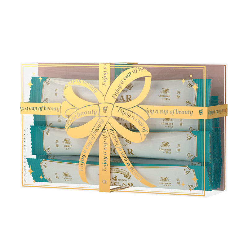 BlanBunny Sugar Box Gift Set contains 28 individually wrapped sugar packets of white sugar, perfect for fruit and herbal teas, and flavored teas.