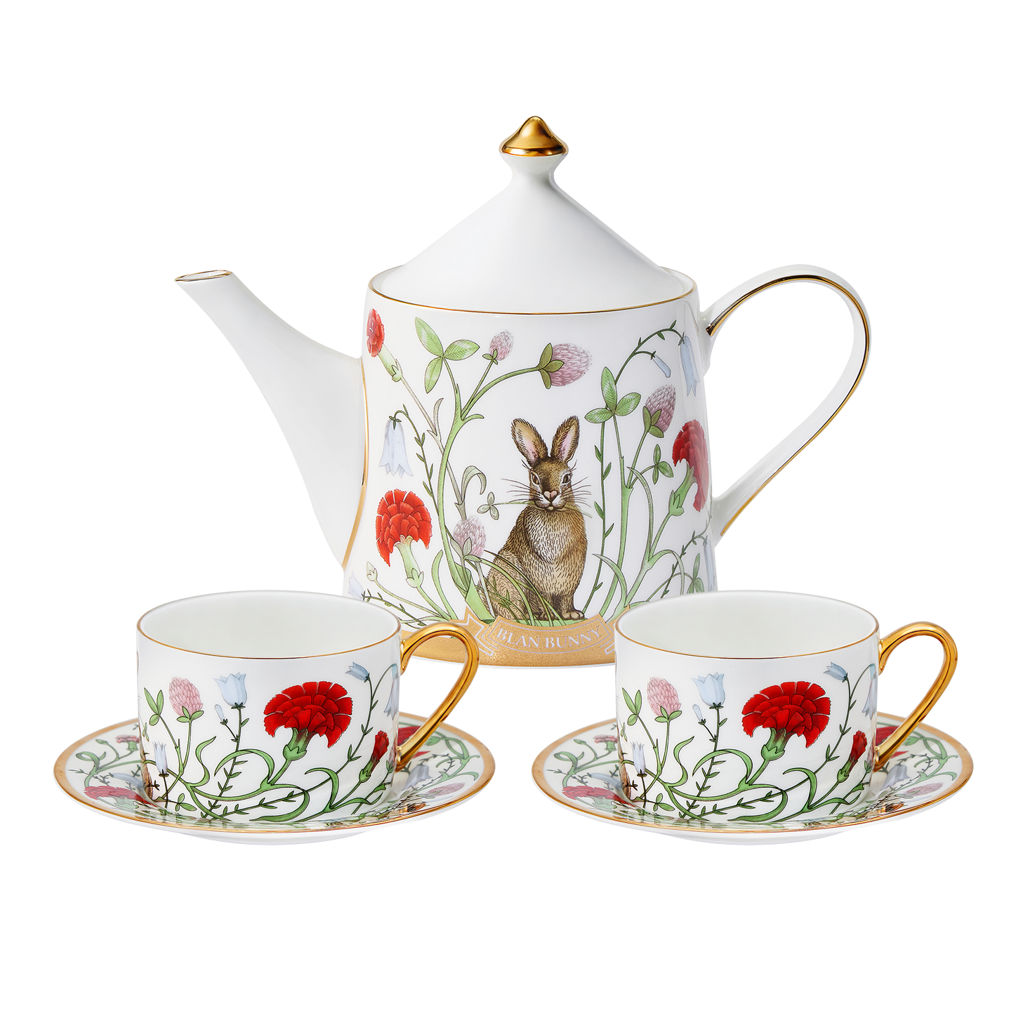 BlanBunny Garden Adventure Tea Set with Cup & Saucer English Afternoon Tea Set Gift