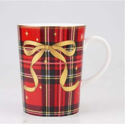 BlanBunny Golden Ribbon Bone China Tea Set Teapot, Cup & Saucer, Mug Christmas & Holiday Gift