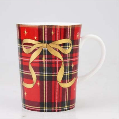 BlanBunny Golden Ribbon Bone China Tea Set Teapot, Cup & Saucer, Mug Christmas & Holiday Gift