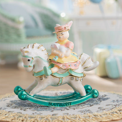 BlanBunny Enamel Jewelry Box Vintage English Afternoon Tea Trinket Box Decorative Storage for Rings & Accessories
