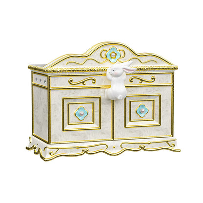 BlanBunny Enamel Jewelry Box Vintage English Afternoon Tea Trinket Box Decorative Storage for Rings & Accessories