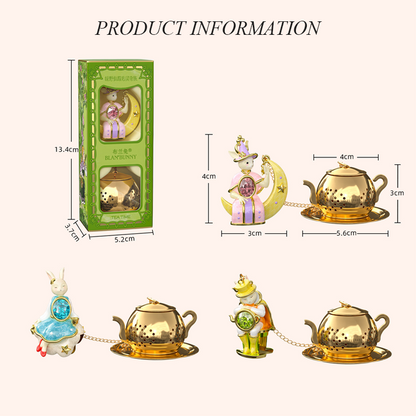 Blanbunny The Green Land of Oz Tea Infuser Cute Bunny Cute Pendant Stainless Steel Leaf Filter Portable Tea Brewing Tool
