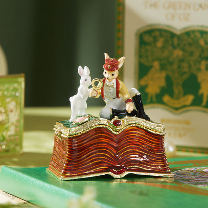 BlanBunny Book House Series Zinc Alloy Jewelry Box Ornaments Exquisite Gift