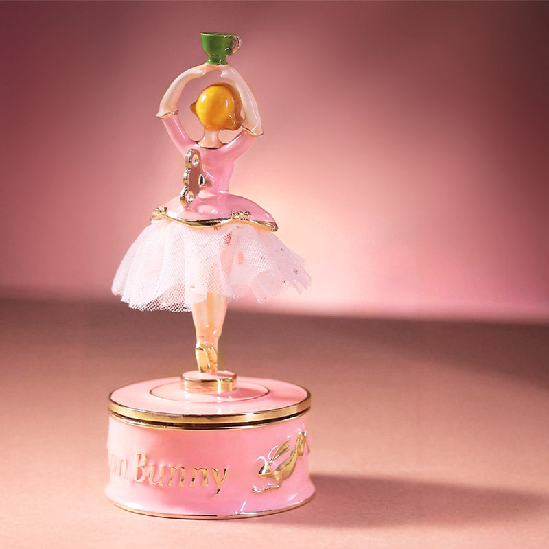 BlanBunny Nutcracker Sugar Plum Fairy Music Box Enamel Handcrafted Collectible Ballet Figurine Gift