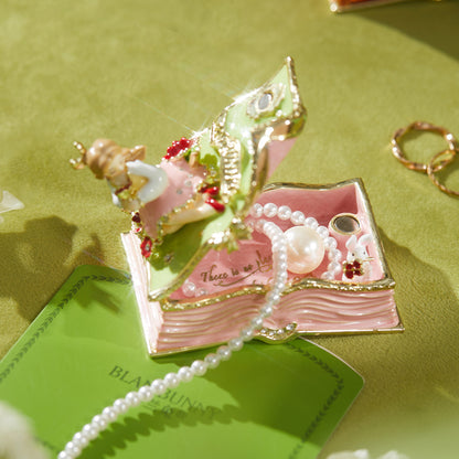 BlanBunny Book House Series Zinc Alloy Jewelry Box Ornaments Exquisite Gift