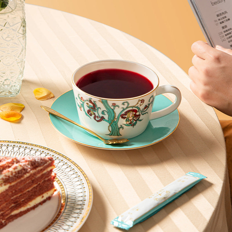 BlanBunny Peach Sweetheart Peach and blueberry Herbal Tea Classic Tin Loose Leaf, Premium Non-Caffeinated Fruit Blend