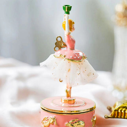 BlanBunny Nutcracker Sugar Plum Fairy Music Box Enamel Handcrafted Collectible Ballet Figurine Gift