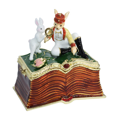 BlanBunny Book House Series Zinc Alloy Jewelry Box Ornaments Exquisite Gift