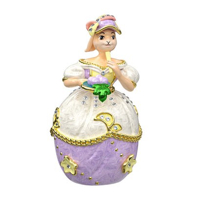 BlanBunny Enamel Jewelry Box Vintage English Afternoon Tea Trinket Box Decorative Storage for Rings & Accessories