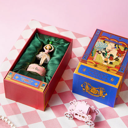 BlanBunny Nutcracker Sugar Plum Fairy Music Box Enamel Handcrafted Collectible Ballet Figurine Gift