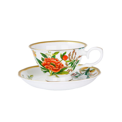 BlanBunny April Chapter Series Bone China Tea Set – Cup and Saucer Vintage Elegant Tea Set with Gift Box