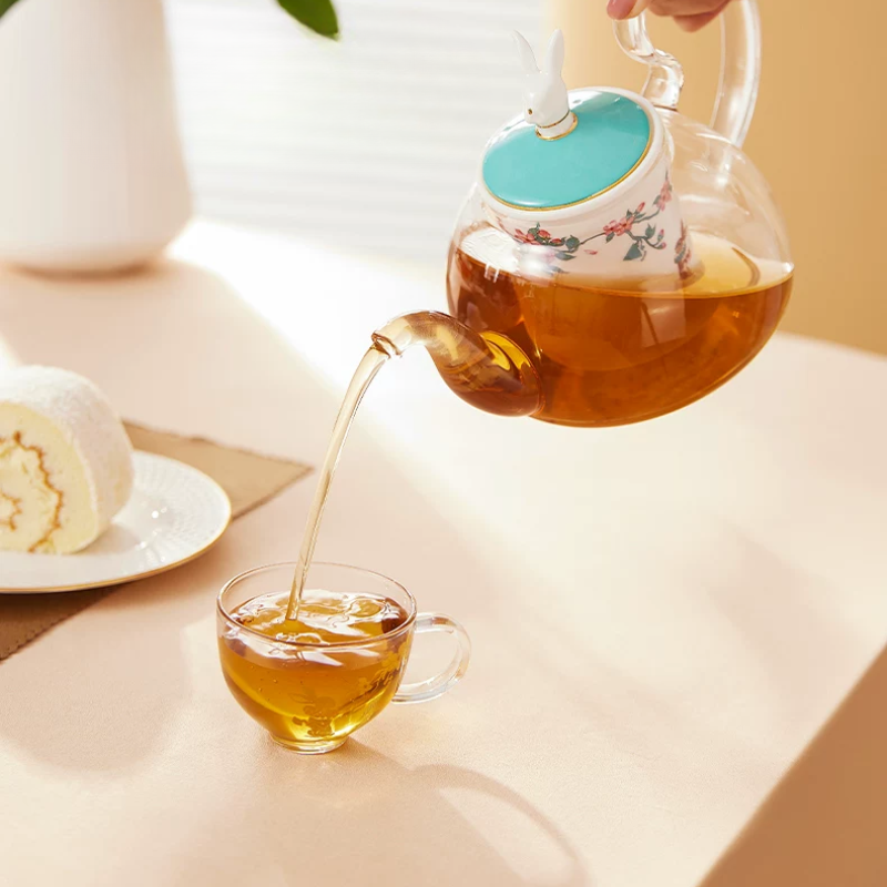 Enchanted Bloom Glass Teapot Set bottom image 2
