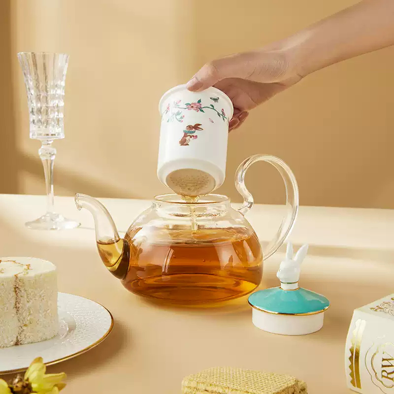 Enchanted Bloom Glass Teapot Set how to use image