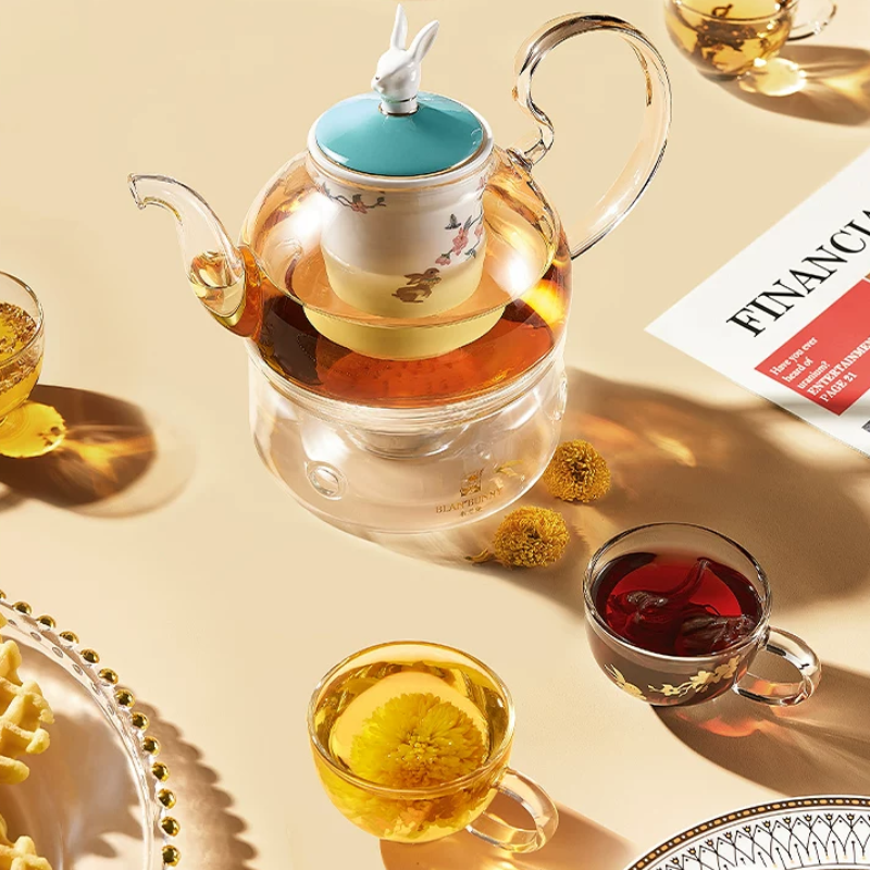 Enchanted Bloom Glass Teapot Set showcase image