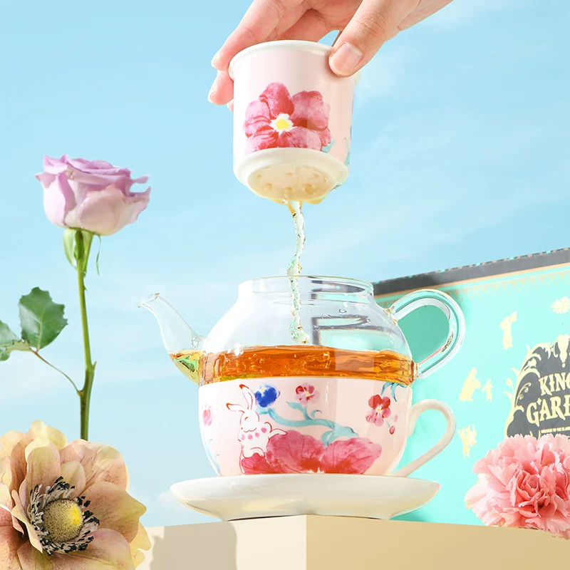 King's Garden Duo Teapot Gift Set - Pink how to use image