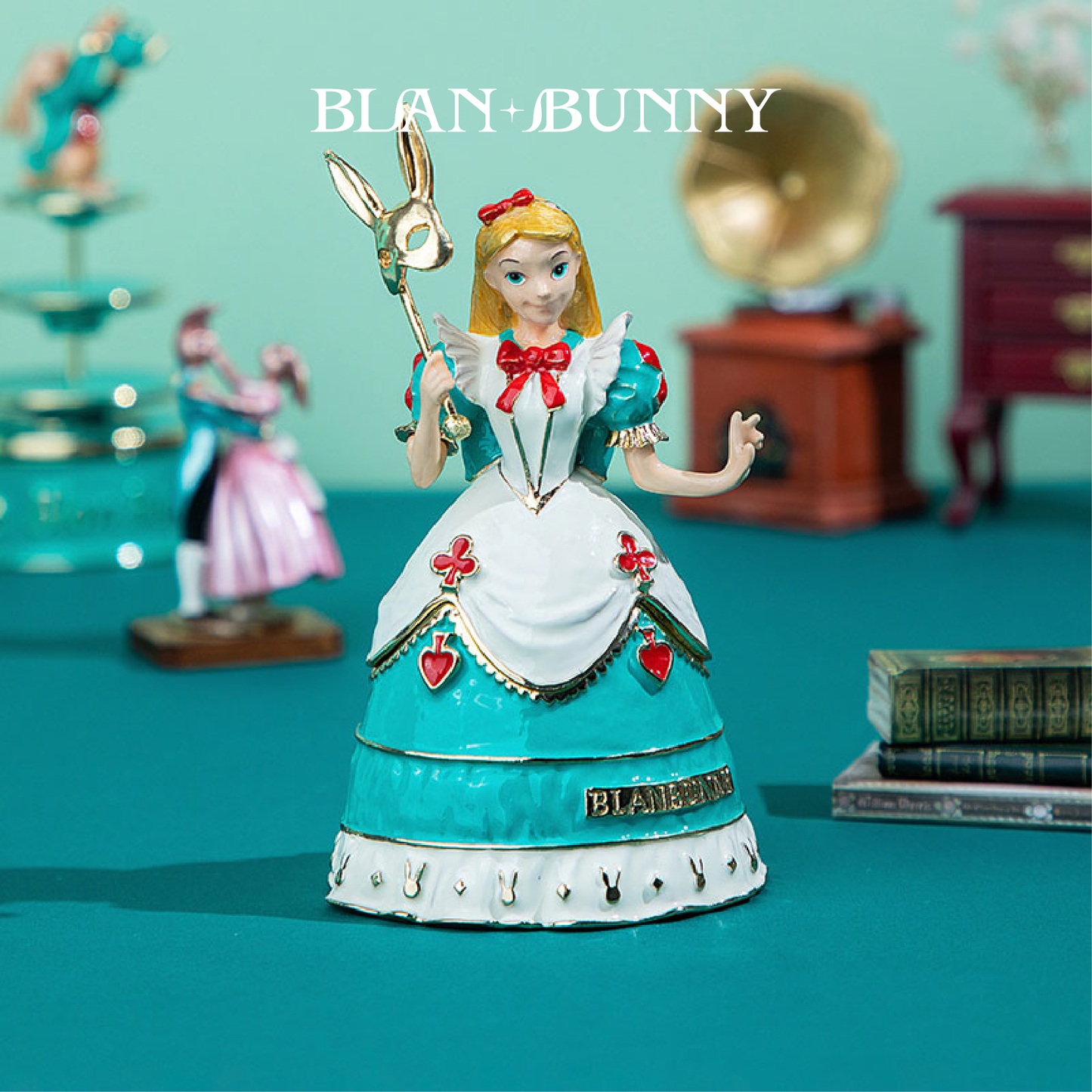 BlanBunny Alice Jewelry Box Flag Bearer Organizer for Rings Earrings and Accessories