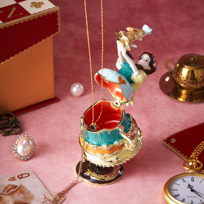 BlanBunny Alice Tea Party Zinc Alloy Jewelry Box Ornament Exquisite Gift
