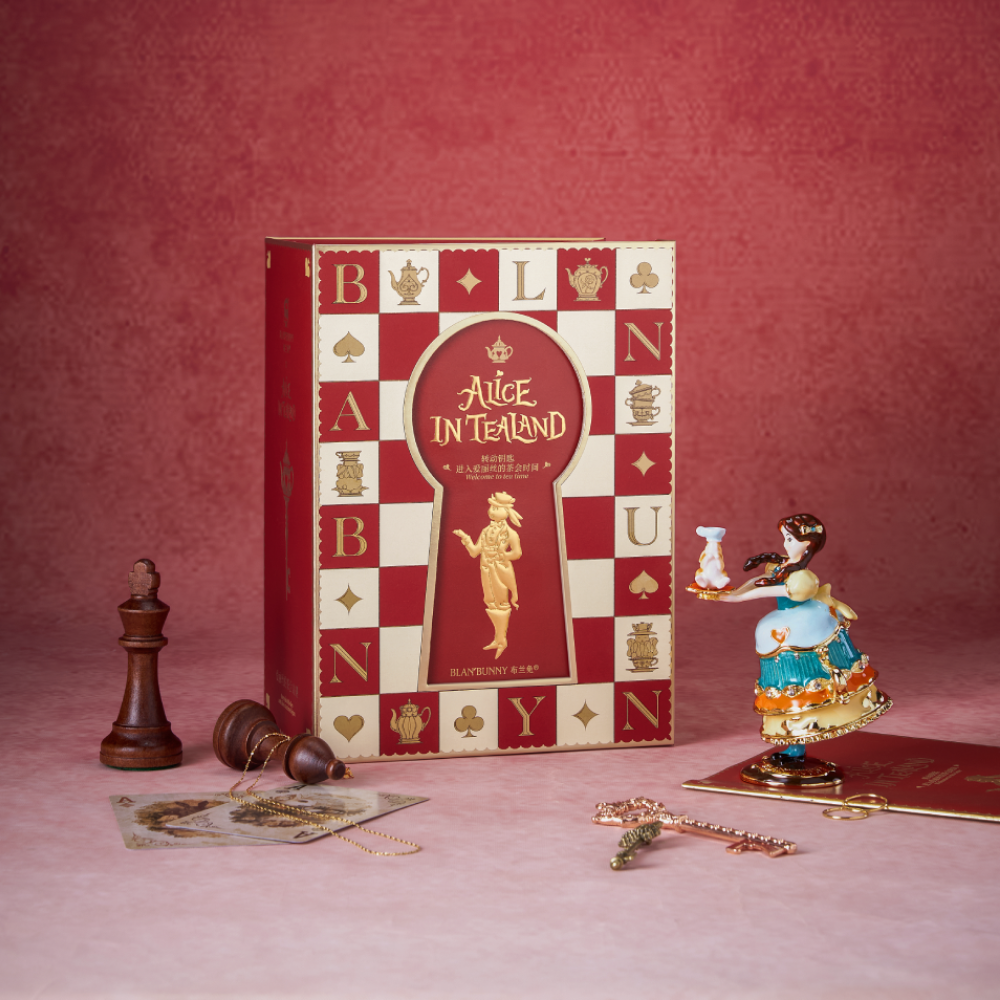 BlanBunny Alice Tea Party Zinc Alloy Jewelry Box Ornament Exquisite Gift