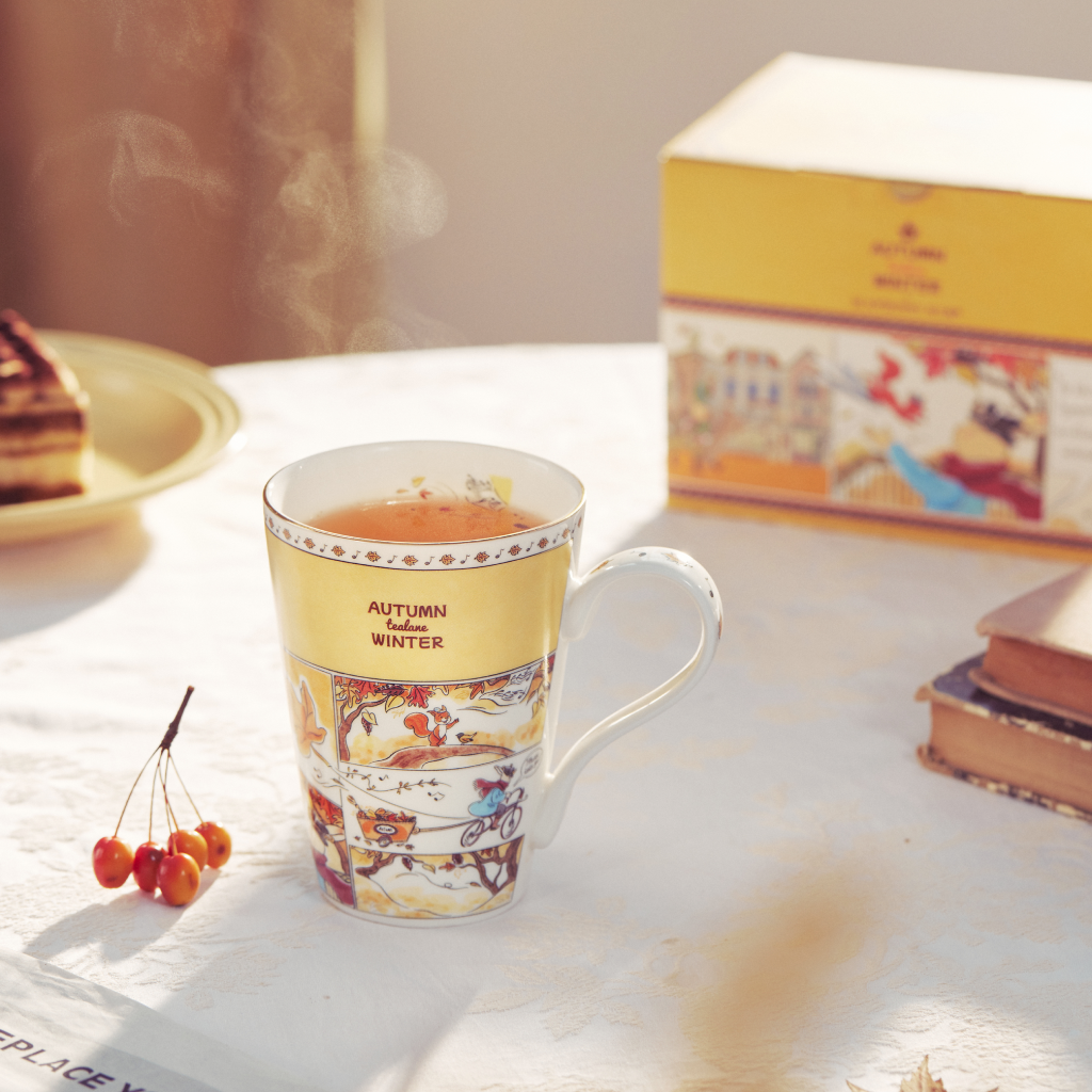 BlanBunny Autumn Melody Series Mug Water Cup Ceramic Mug Reinforced Porcelain 420ml Holiday Gfits