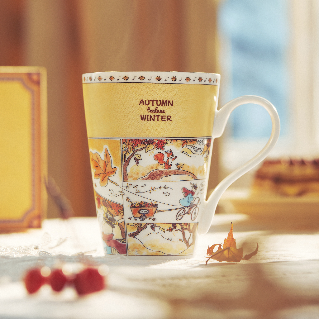 BlanBunny Autumn Melody Series Mug Water Cup Ceramic Mug Reinforced Porcelain 420ml Holiday Gfits