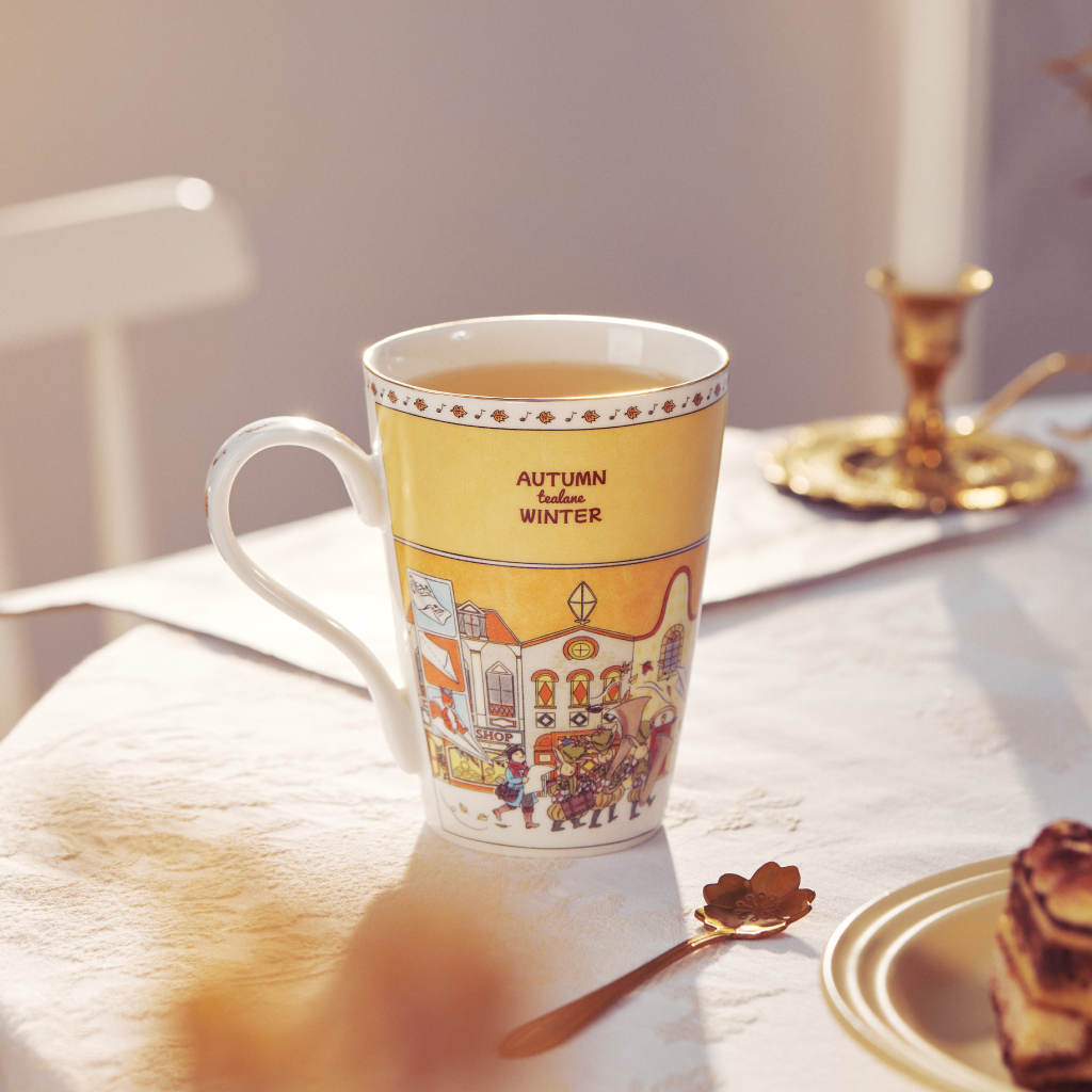 BlanBunny Autumn Melody Series Mug Water Cup Ceramic Mug Reinforced Porcelain 420ml Holiday Gfits