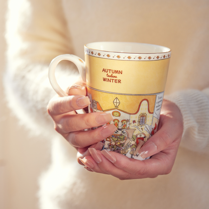 BlanBunny Autumn Melody Series Mug Water Cup Ceramic Mug Reinforced Porcelain 420ml Holiday Gfits