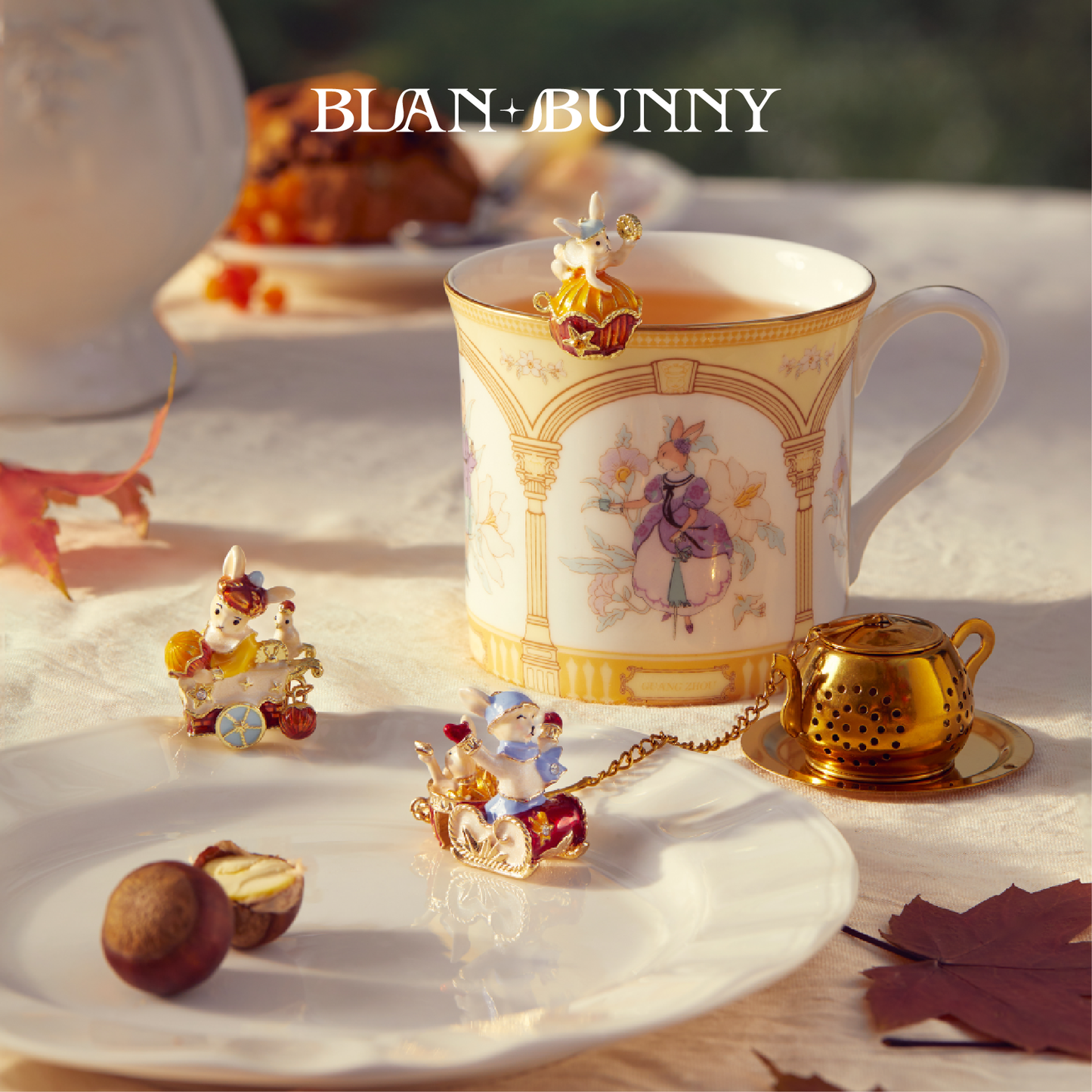 BlanBunny Autumn&Winter Series Stainless Steel Teapot Tea Infuser Brewing Tea Filter Cute Tea Strainer