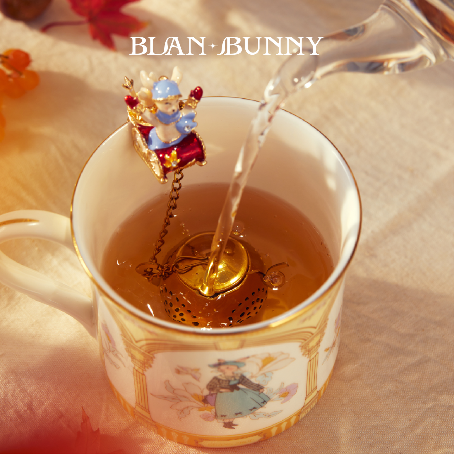 BlanBunny Autumn&Winter Series Stainless Steel Teapot Tea Infuser Brewing Tea Filter Cute Tea Strainer