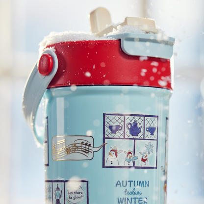 BlanBunny Christmas 316 Stainless Steel Insulated Bottle 600ml Tumbler Available in Two Colors, Keeps Water Hot and Cold