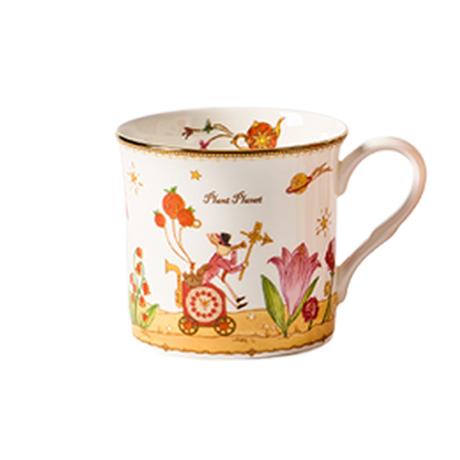 BlanBunny Bone China Mug 300ml Plant Planet Tea & Coffee Cup, Elegant Ceramic Mug for Home, Office, Tea Parties & Holiday Gifts