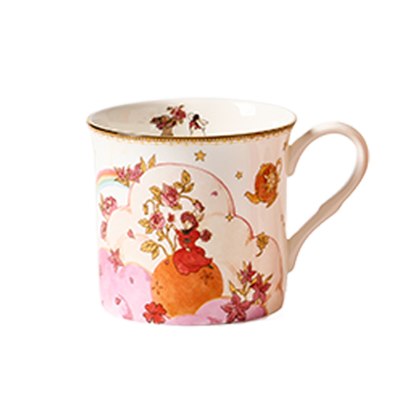 BlanBunny Bone China Mug 300ml Plant Planet Tea & Coffee Cup, Elegant Ceramic Mug for Home, Office, Tea Parties & Holiday Gifts