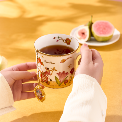 BlanBunny Bone China Mug 300ml Plant Planet Tea & Coffee Cup, Elegant Ceramic Mug for Home, Office, Tea Parties & Holiday Gifts