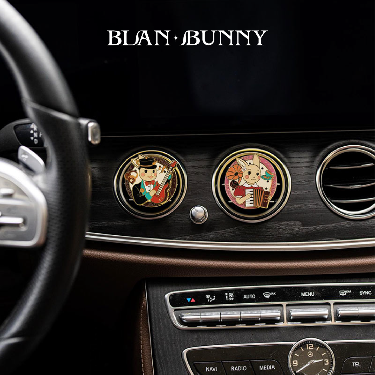 BlanBunny Car Aromatherapy Air Freshener Luxury Long-Lasting Scent Automotive Interior Decoration
