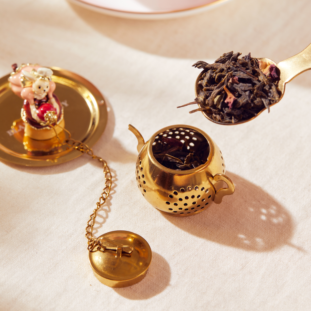 BlanBunny Dessert Pendant Tea Infuser Stainless Steel Loose Leaf Filter Tea Strainer with Enamel Charm Cute Gift