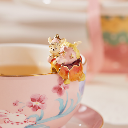 BlanBunny Dessert Pendant Tea Infuser Stainless Steel Loose Leaf Filter Tea Strainer with Enamel Charm Cute Gift