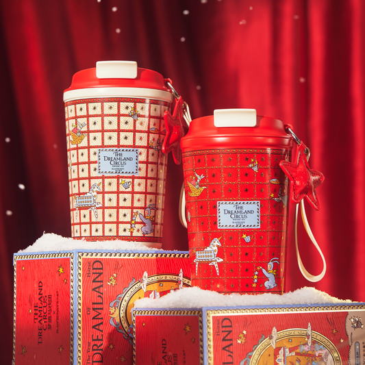 BlanBunny Dreamland Circus Insulated Water Bottle 380ml Portable Vacuum Thermal Tumbler Leak-Proof Hot & Cold Gift Ready