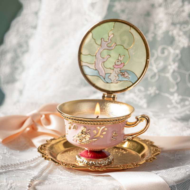 BlanBunny Emerald Forest Scented Candle Gift Set Glow Night Cup with Projection Light Holiday Gift