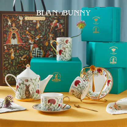BlanBunny Garden Adventure Tea Set with Cup & Saucer English Afternoon Tea Set Gift