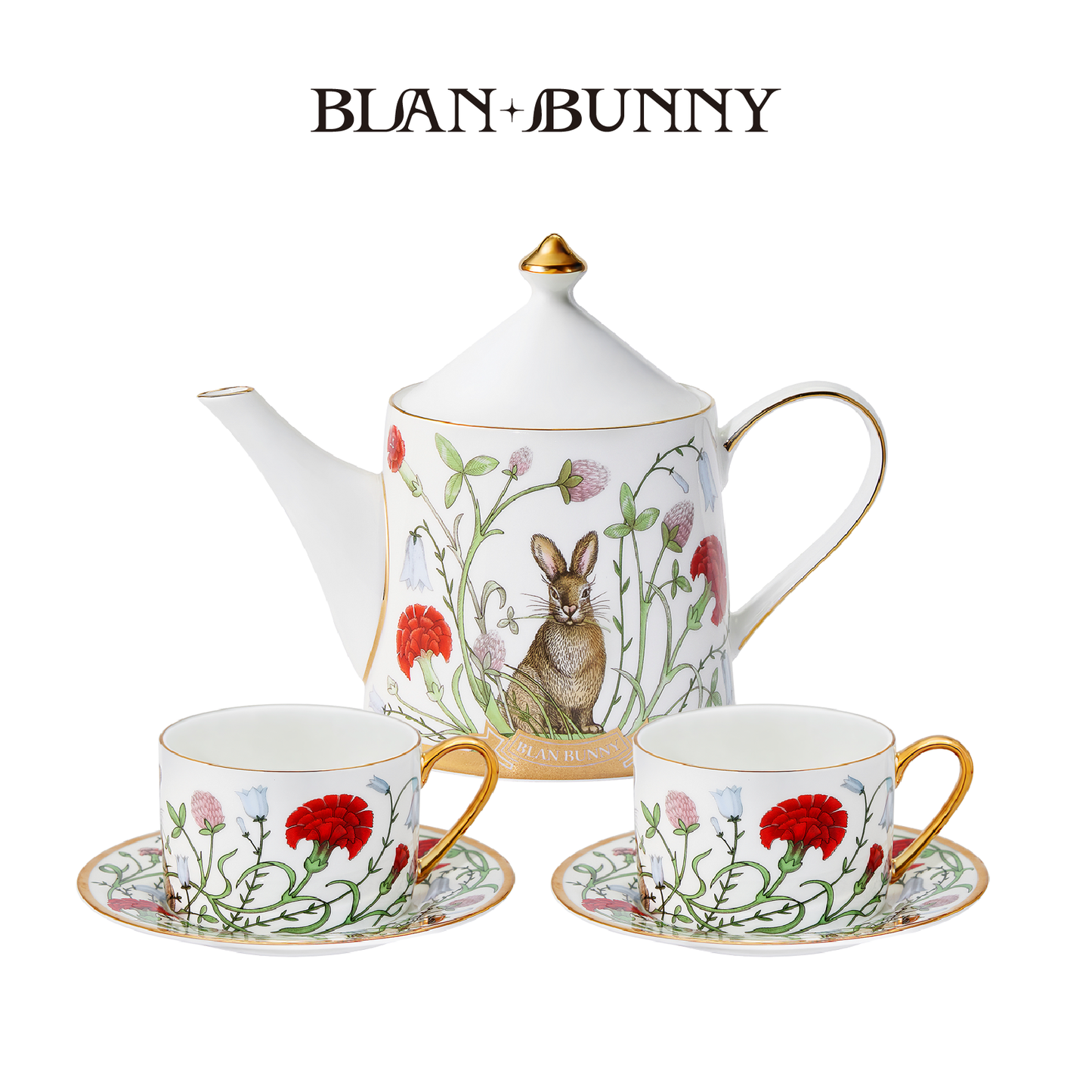 BlanBunny Garden Adventure Tea Set with Cup & Saucer English Afternoon Tea Set Gift